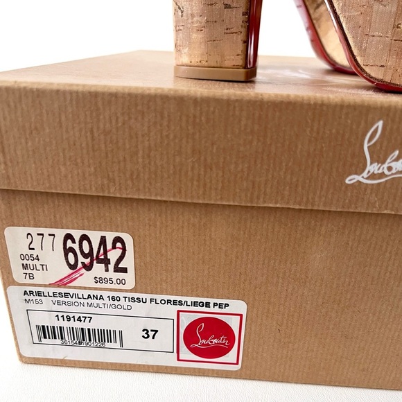 CHRISTIAN LOUBOUTIN | Arielle sevillana Floral Platform Ankle Wrap Sandals 37 38 - Picture 13 of 13